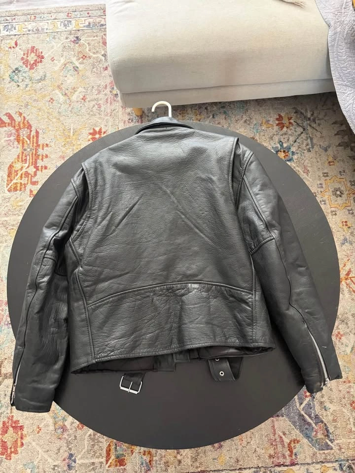 Size Large / 44 Men's Leather Motorcycle Jacket - photo 2