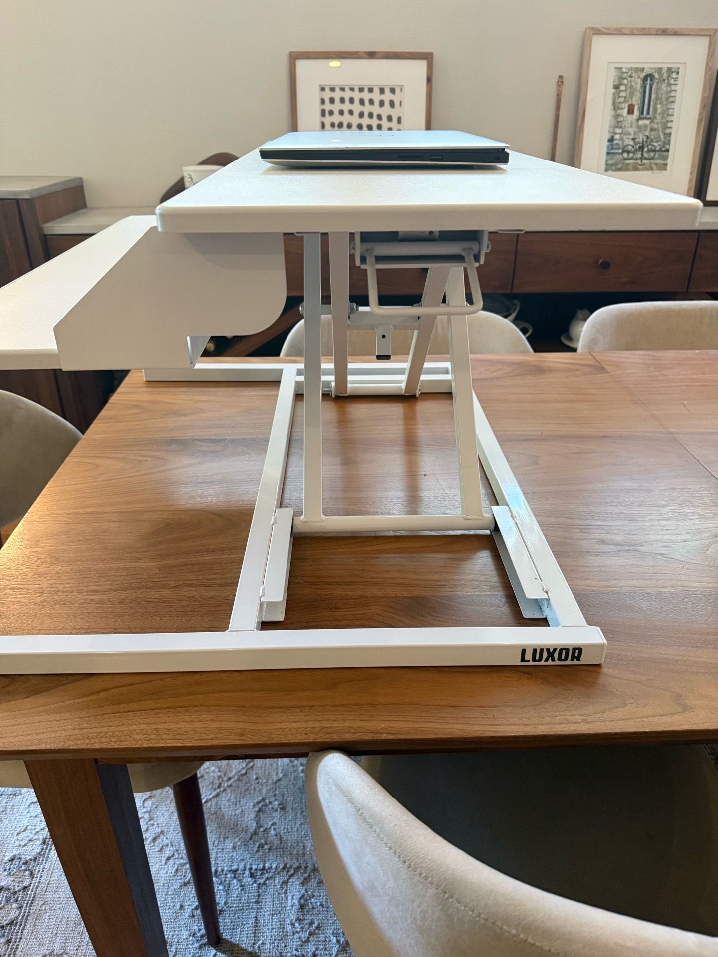 Luxor Pneumatic Standing Desk Converter - Like New - photo 3