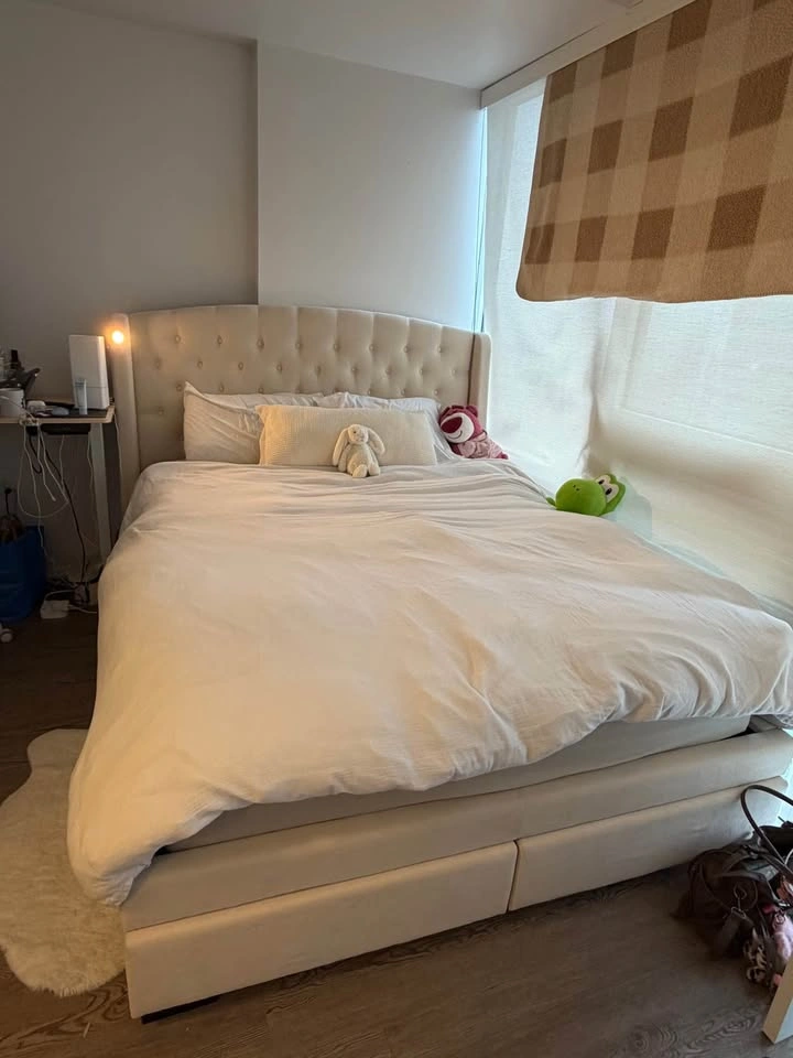 Structube queen beige bed frame - photo 2