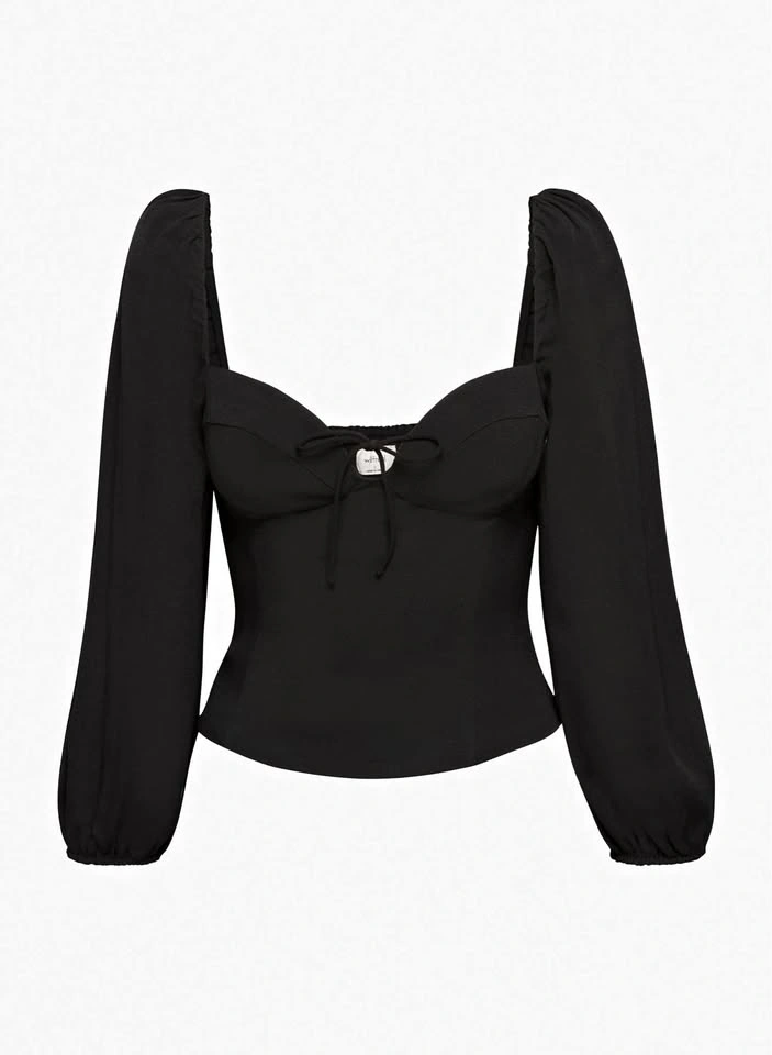 Aritzia Novella Blouse (black and white)