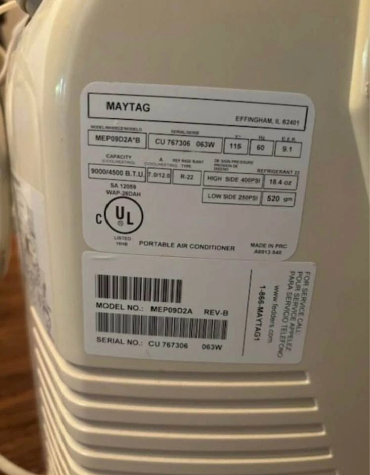 MAYTAG Portable Air Conditioner & Dehumidifier - photo 4