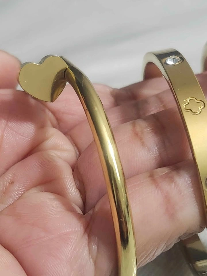 Elegant Gold Clover Bracelet Set – 3 Pieces - photo 2