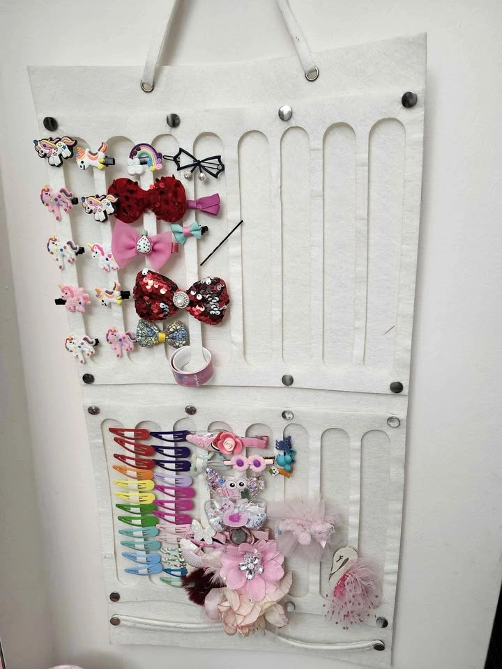 Large Girls Hair Accessory Organizer + Clips Included 🎀