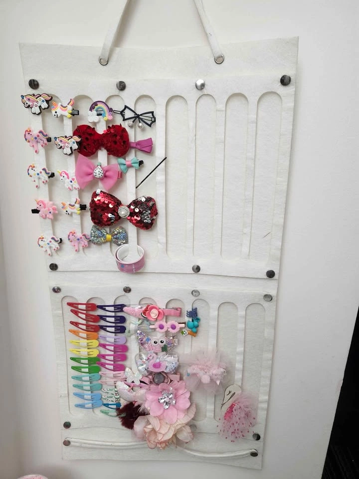Large Girls Hair Accessory Organizer + Clips Included 🎀 - photo 5