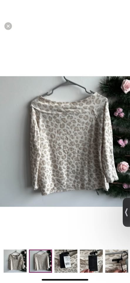 Gibson - long sleeves animal print - boat neck - size SP - photo 2