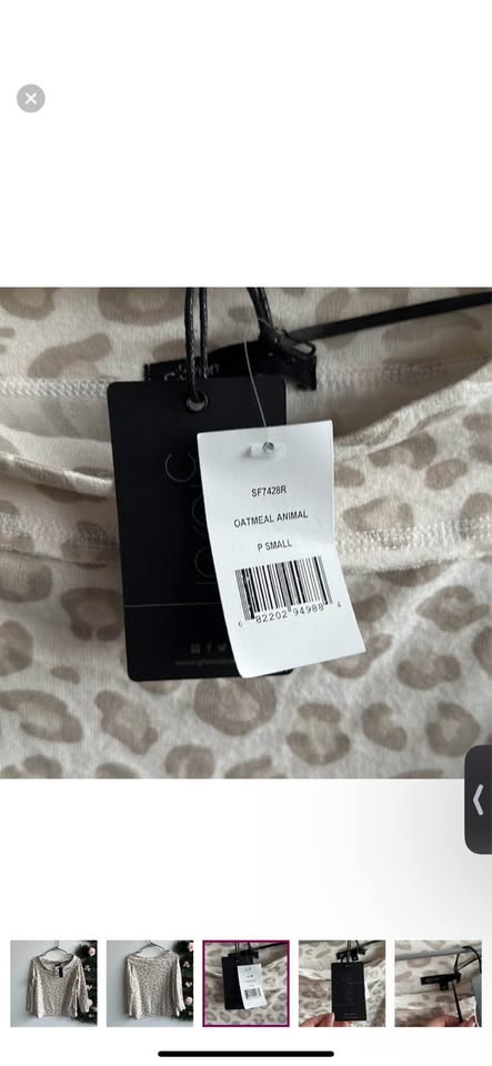 Gibson - long sleeves animal print - boat neck - size SP - photo 3