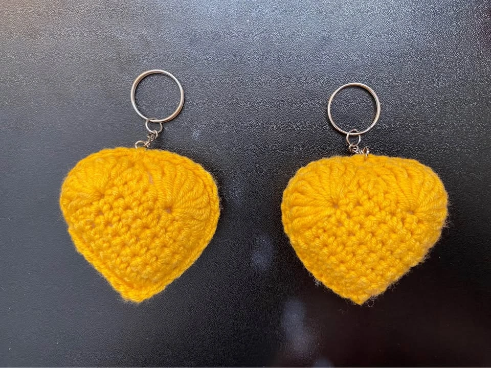 Crochet Heart Key chain ❤️💛🩷 - photo 2