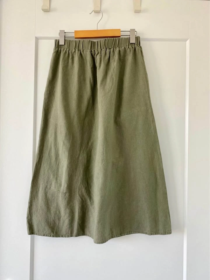 Linen Blend Skirt - Size S - photo 2