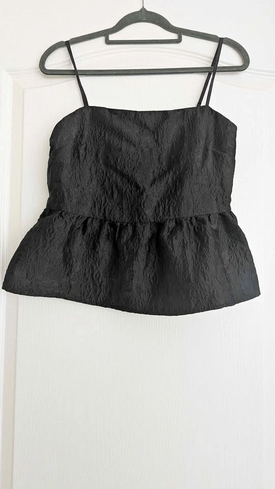 Joe Fresh Black Peplum Cami - Size 2