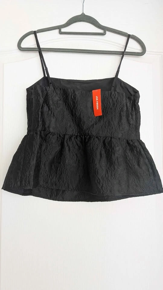 Joe Fresh Black Peplum Cami - Size 2 - photo 2
