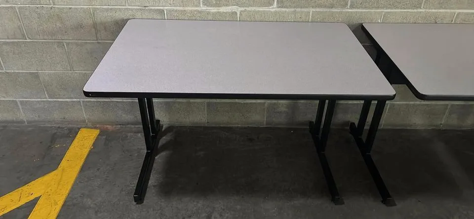 Set of Four Grey Laminate Executive Office Desks image indicator(2)