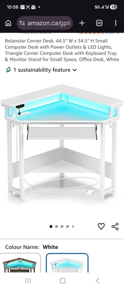 LED corner work desk - photo 3