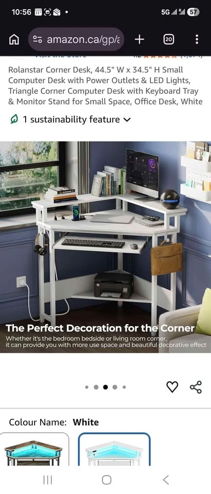 LED corner work desk - photo 5
