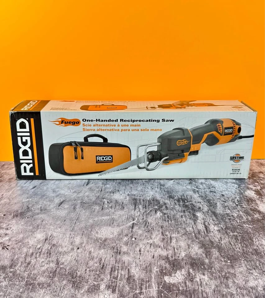 Ridgid Fuego One-Handed Reciprocating Saw, 4A, 3500 SPM, Bag