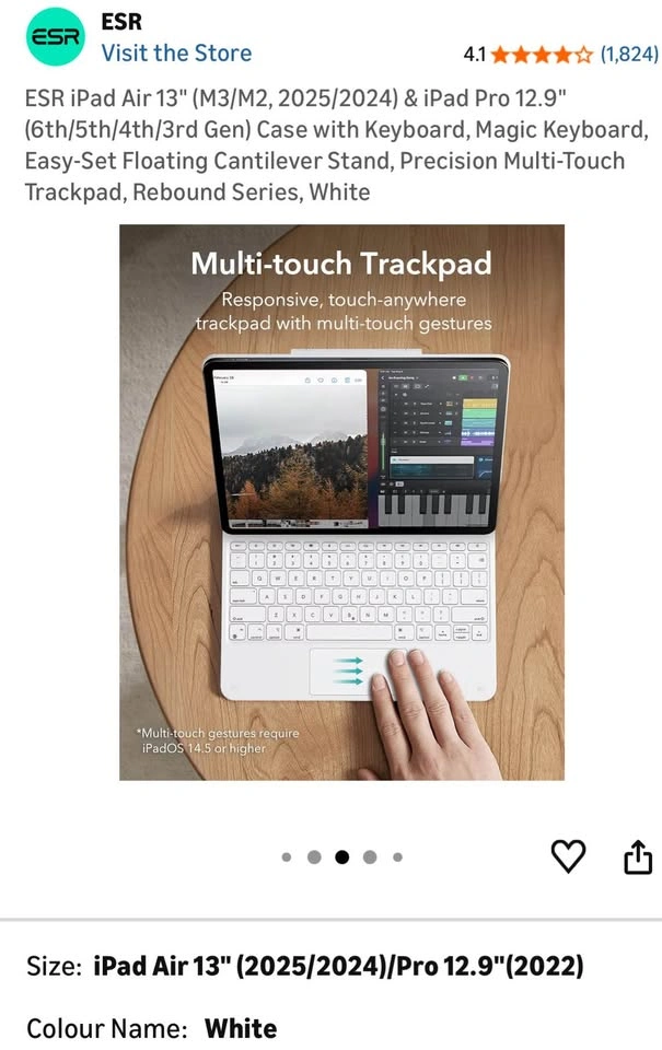 ESR iPad Pro 13” Keyboard Case - photo 5