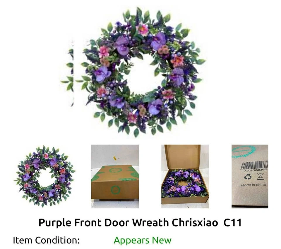 28 inch Purple Front Door Wreath