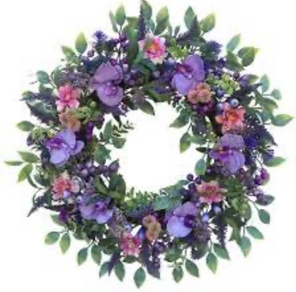28 inch Purple Front Door Wreath - photo 2