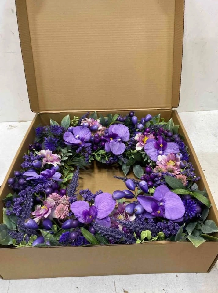 28 inch Purple Front Door Wreath - photo 3