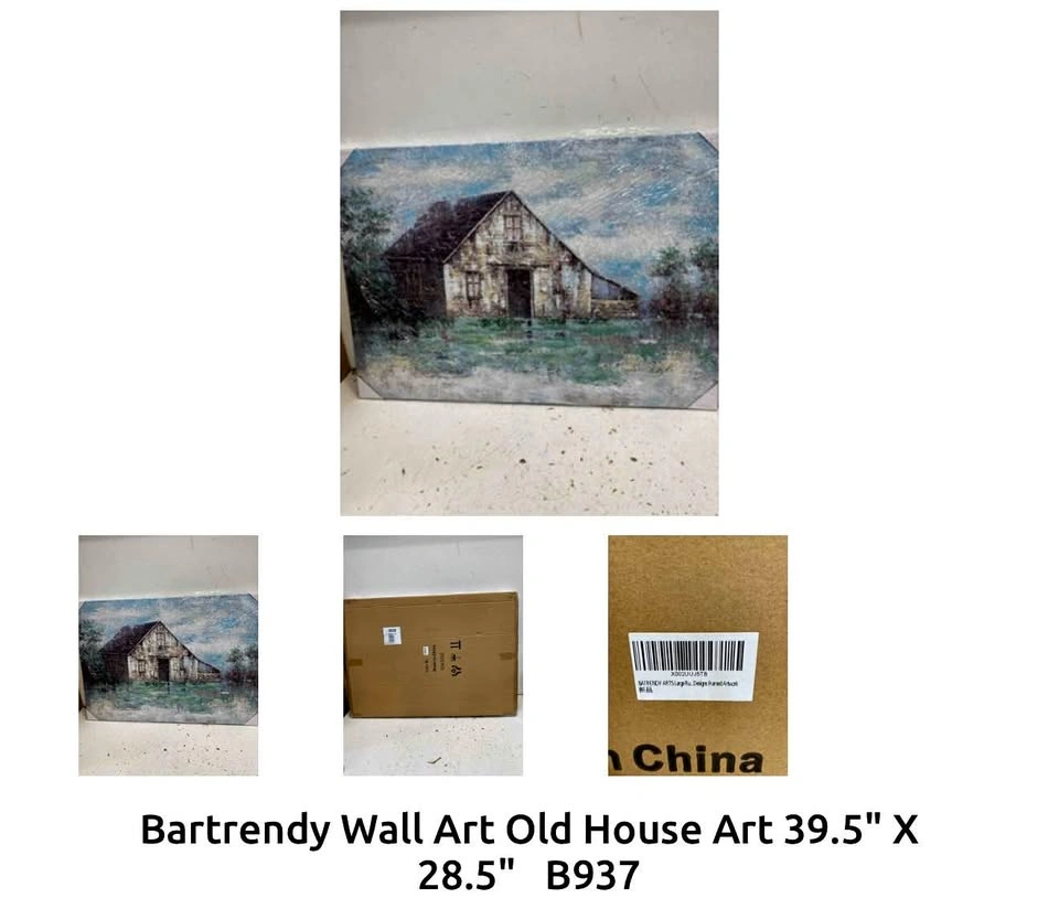 Bartrendy Wall Art Old House Art 39.5" X 28.5"
