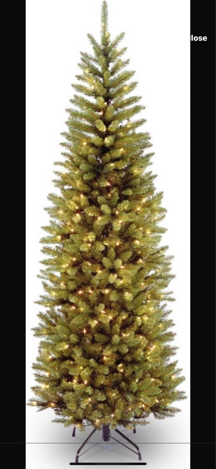 National Tree Company Pre-Lit Slim Christmas Tree - photo 5