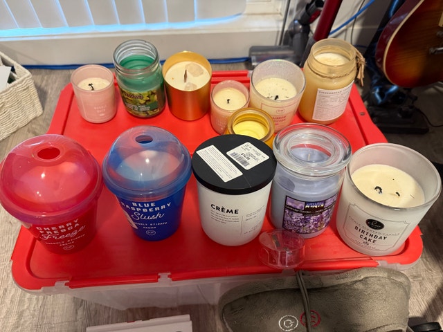 Container of candles and more - photo 4