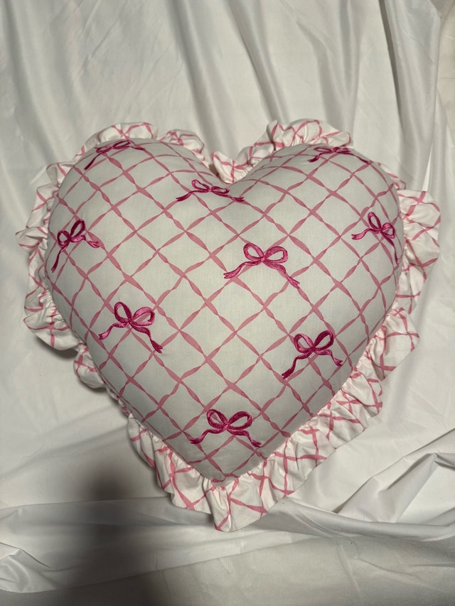 Heart shaped decorative throw pillow