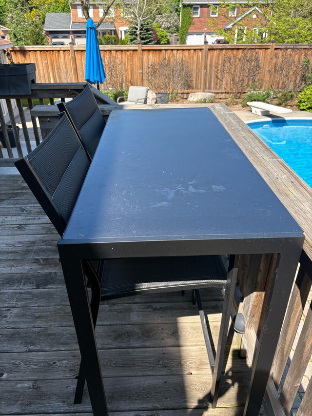Black Bistro Patio Set - High Table + 2 Chairs - photo 2