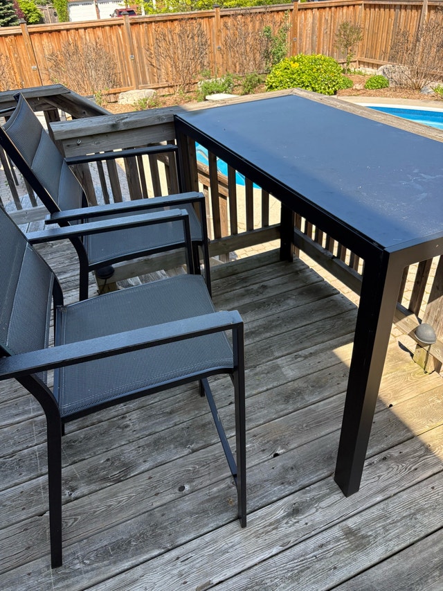 Black Bistro Patio Set - High Table + 2 Chairs - photo 3