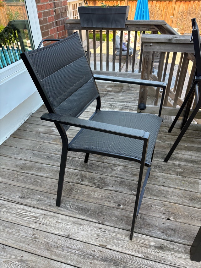 Black Bistro Patio Set - High Table + 2 Chairs - photo 4