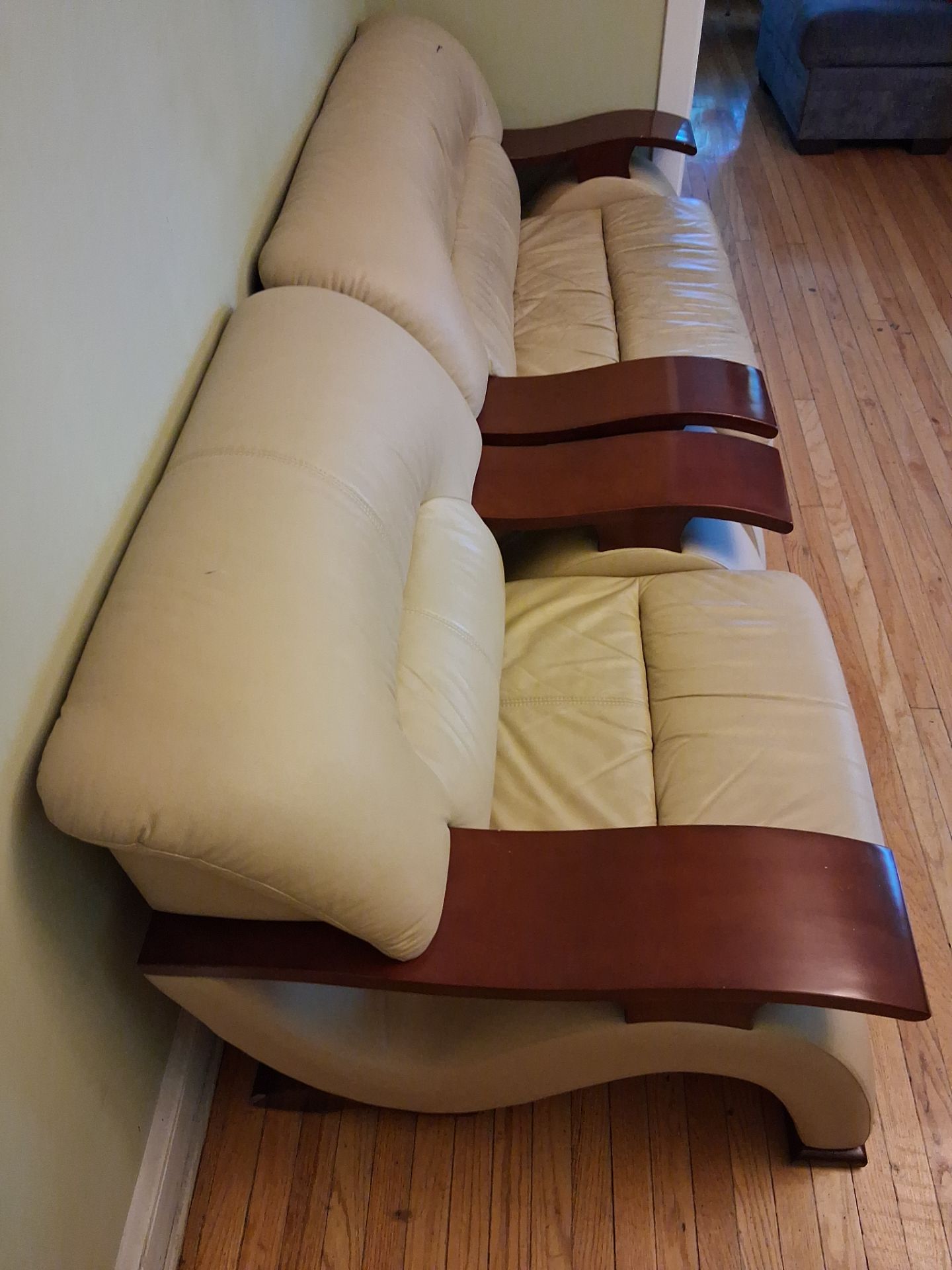 Global Furniture Sofa and Love Seat Leather Cappuccino Wood - photo 4