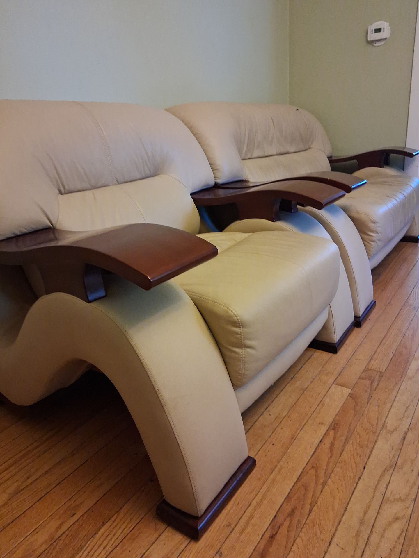 Global Furniture Sofa and Love Seat Leather Cappuccino Wood - photo 5