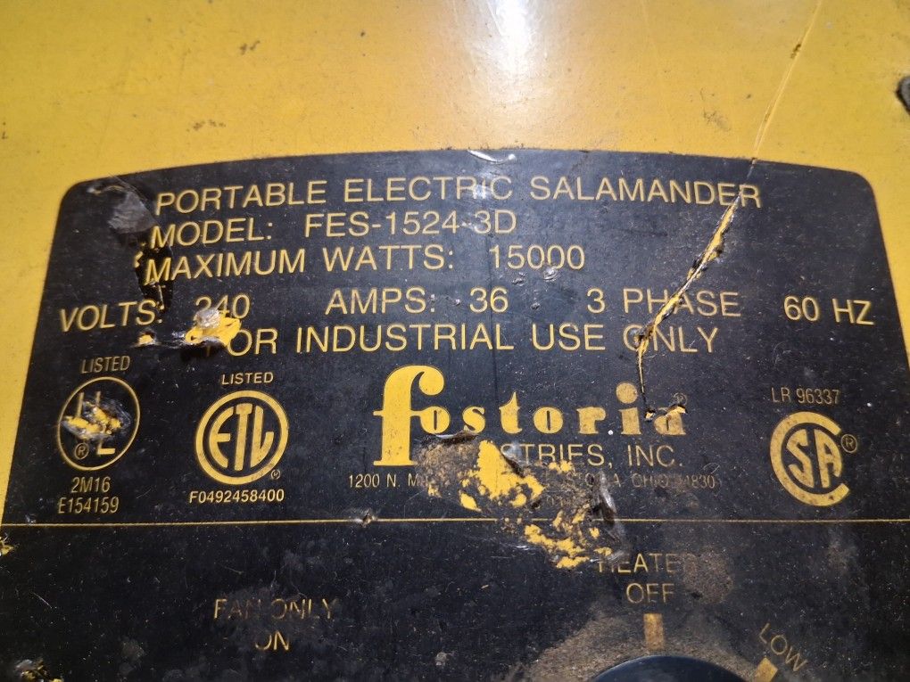 Fostoria Shop Heater FES-1524-3D - photo 2