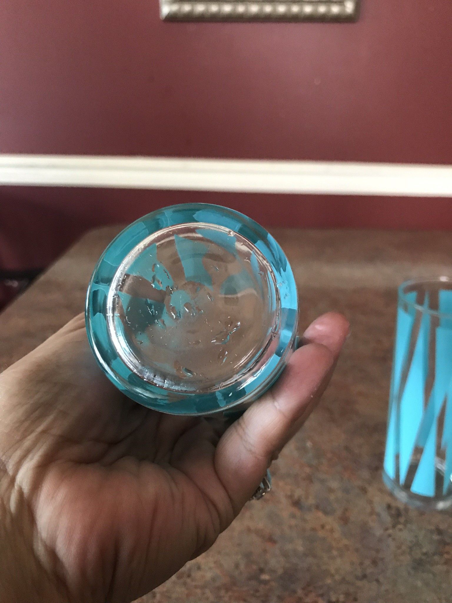 Vintage Mid Century Atomic Tumblers (5) Turquoise - photo 4