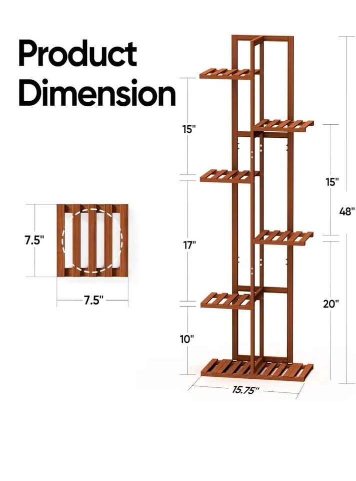 BNIB ROSSNY Bamboo Plant Stand, 6 Tier - photo 2