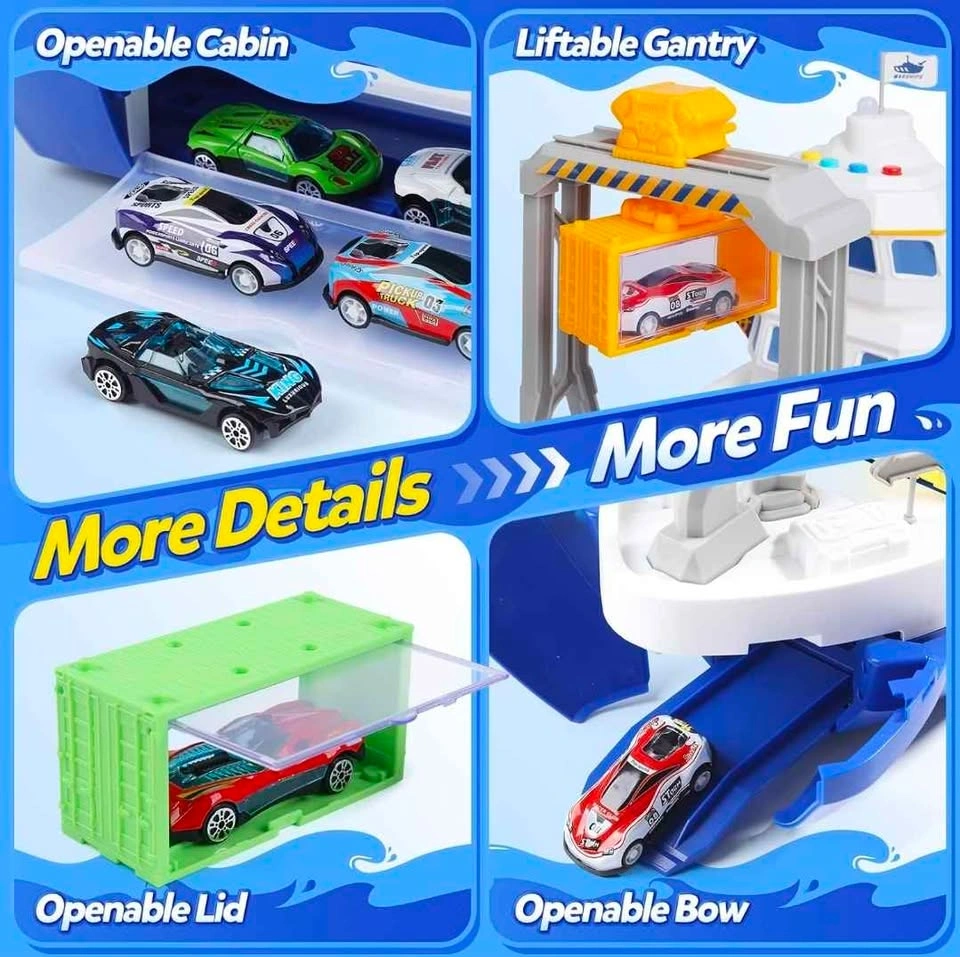 Brand New Toy Cargo Ship with Cars Set for Kids 3+ - photo 3