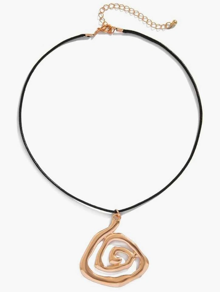 BNIB Gold Spiral Pendant Necklace - photo 3