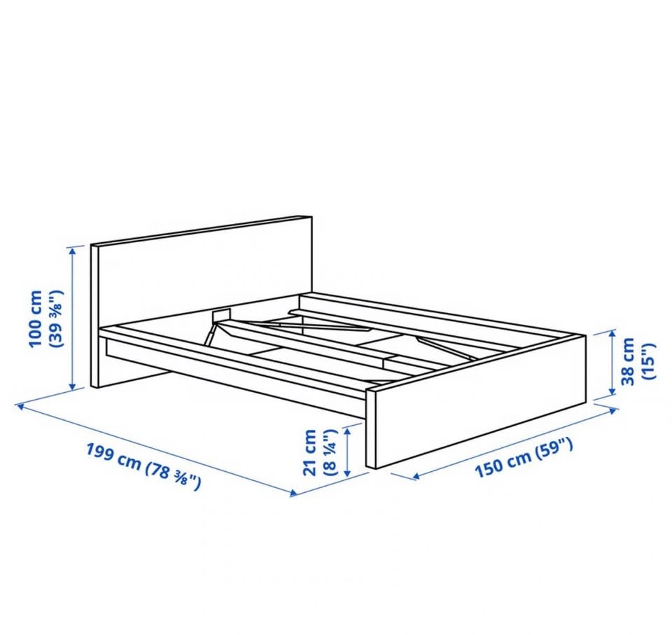 Ikea MALM bed frame white FULL - photo 4