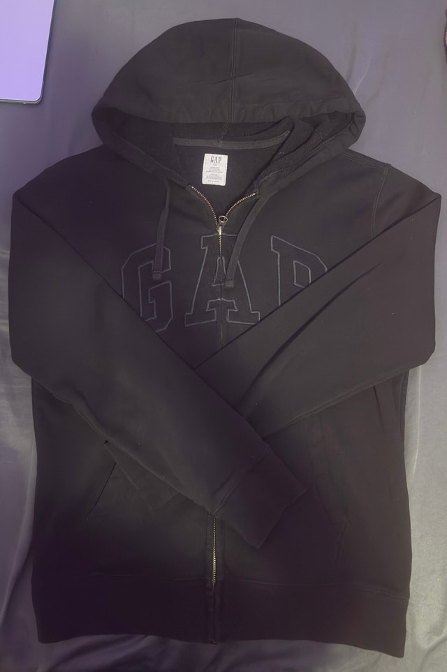 Gap Full-Zip Hoodie - Black, Size Small