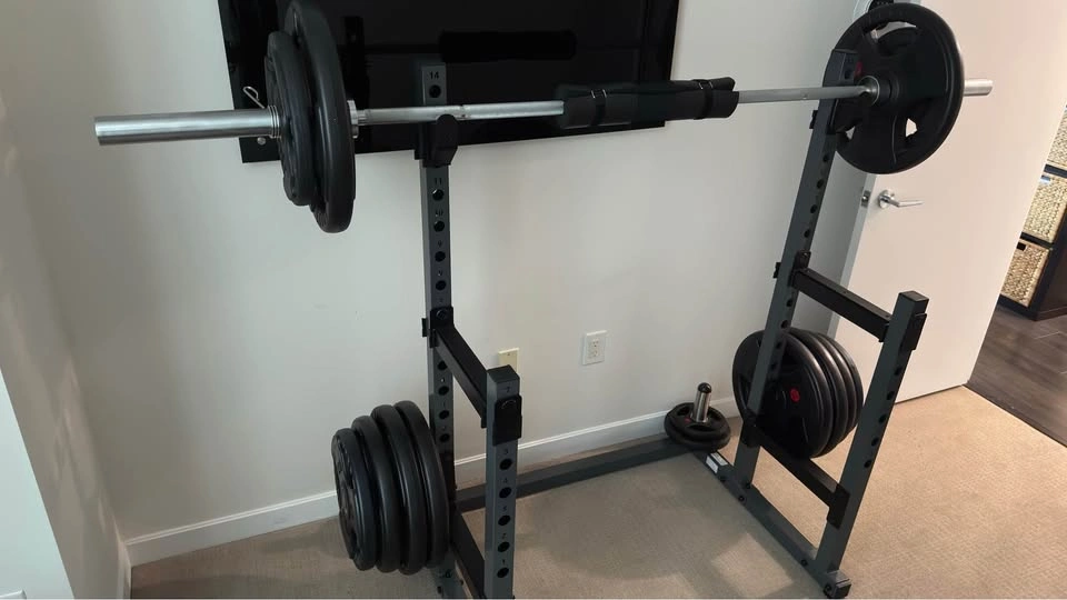 Squat Rack Barbell and Plates (max 605 lb) - photo 2