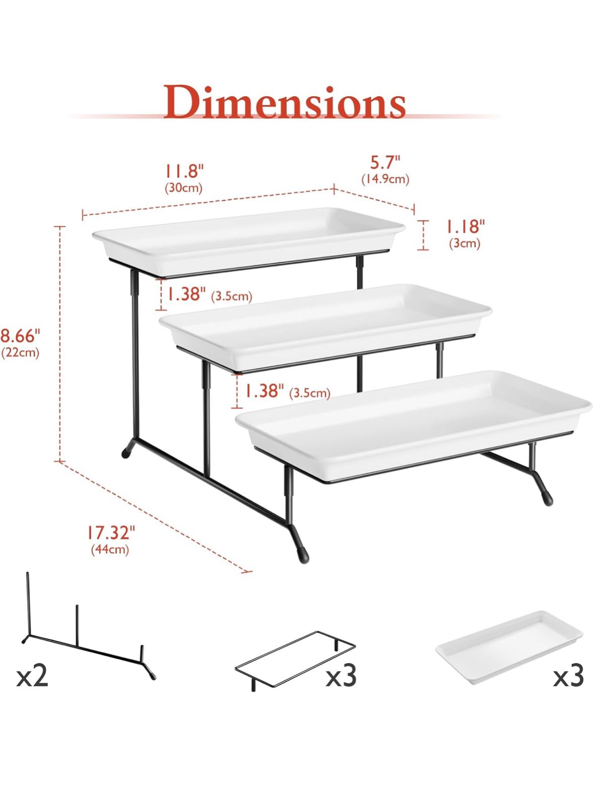 3 Tier Serving Trays - photo 5