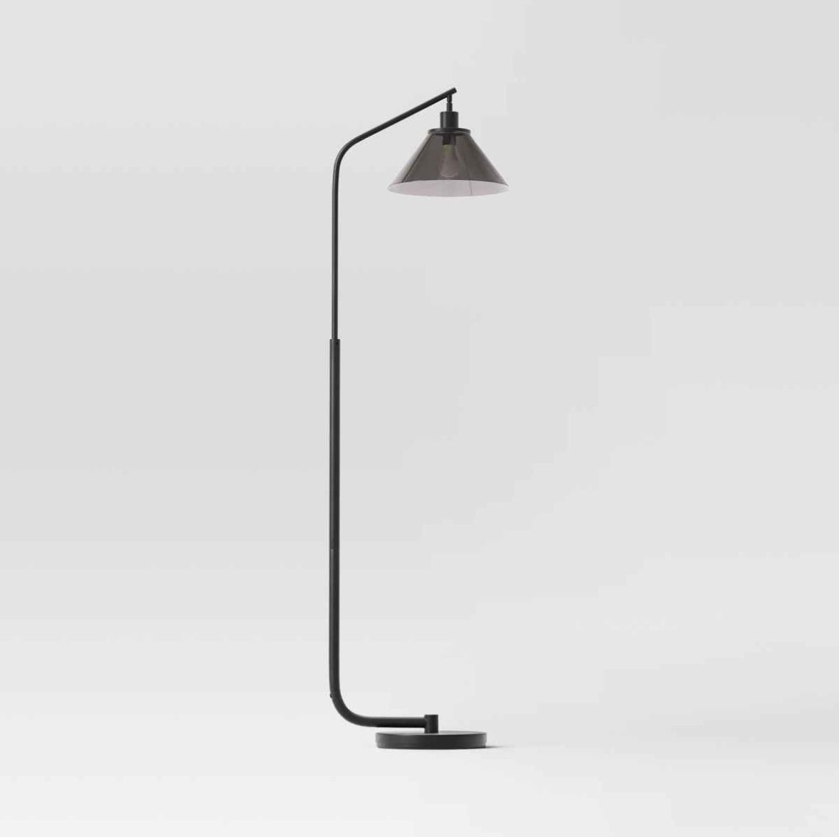 Smoked Glass Floor Lamp