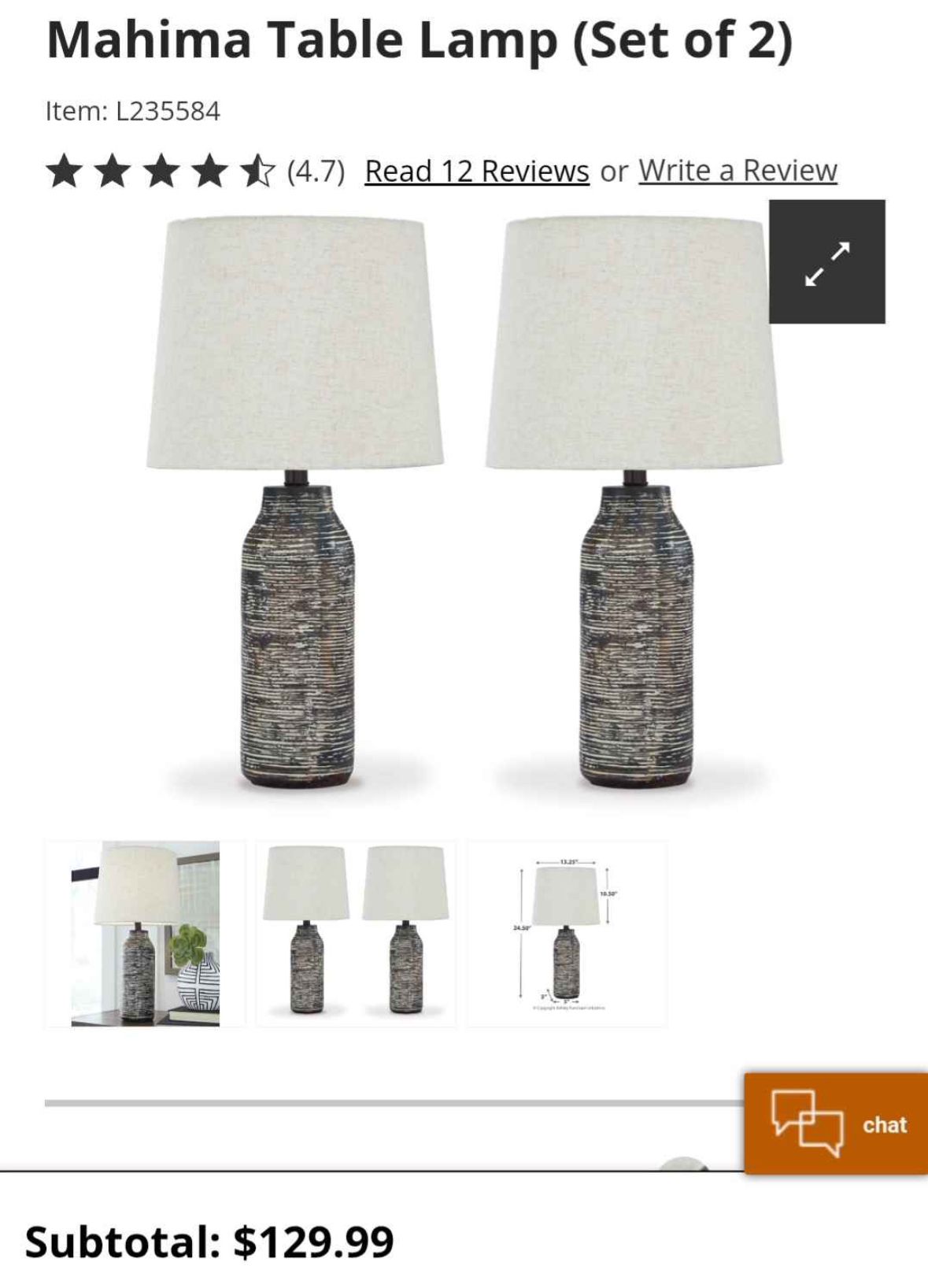 Table Lamp set of 2 - photo 3