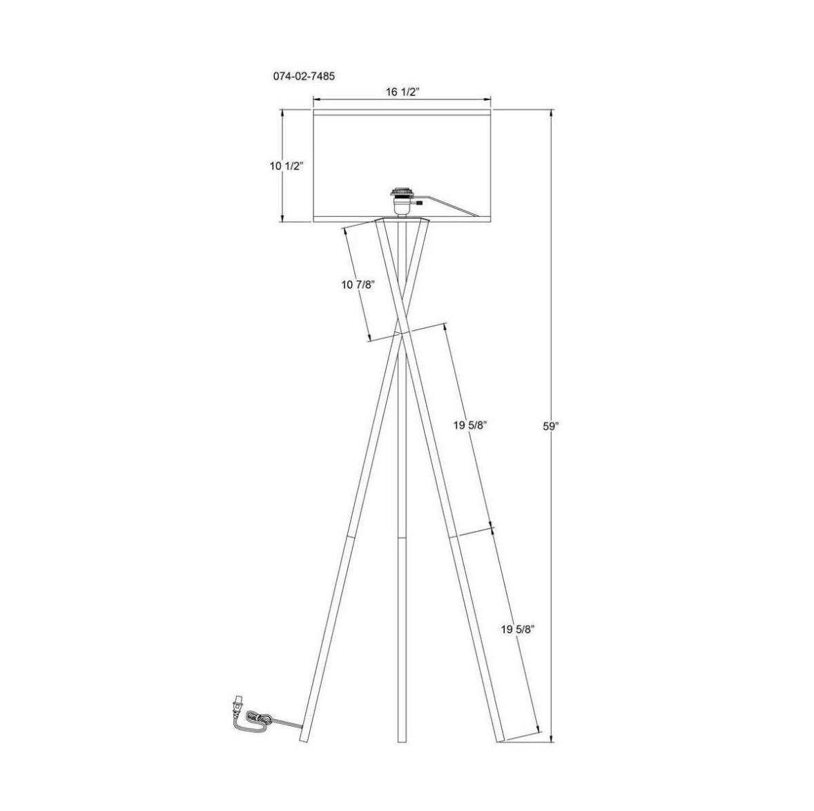 Floor Lamp Natural Tripod - photo 2