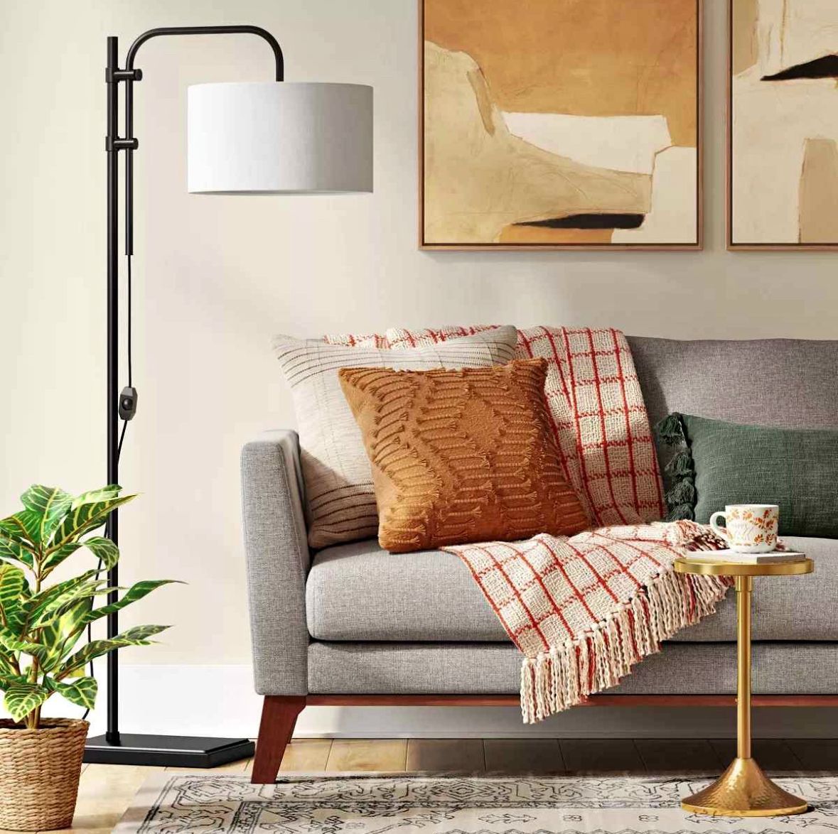 Knox Floor Lamp - Black with Dimmer