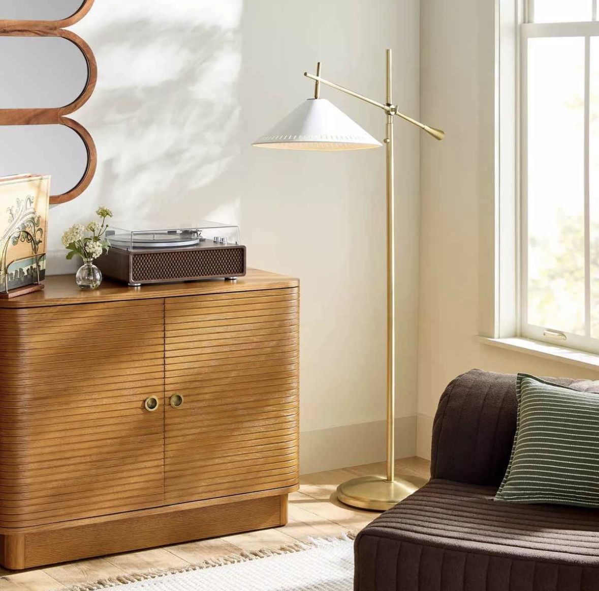 Brass Hinge Floor Lamp