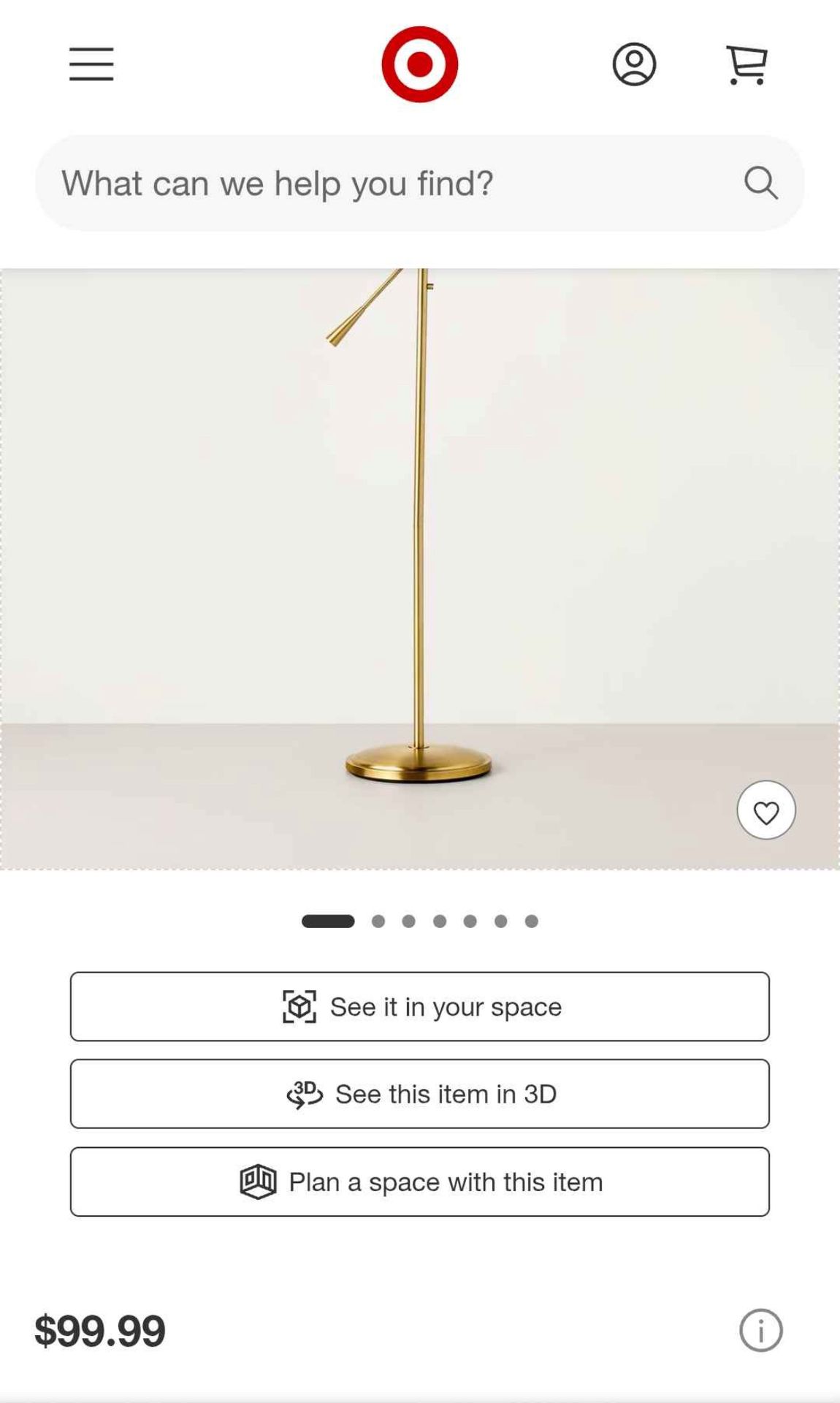 Brass Hinge Floor Lamp - photo 3