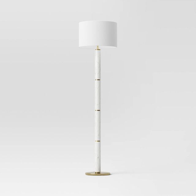 Faux Marble Stick Floor Lamp - Threshold