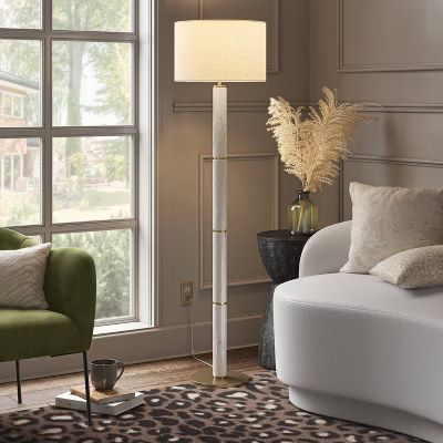 Faux Marble Stick Floor Lamp - Threshold - photo 2