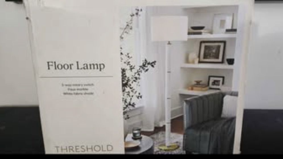 Faux Marble Stick Floor Lamp - Threshold - photo 4