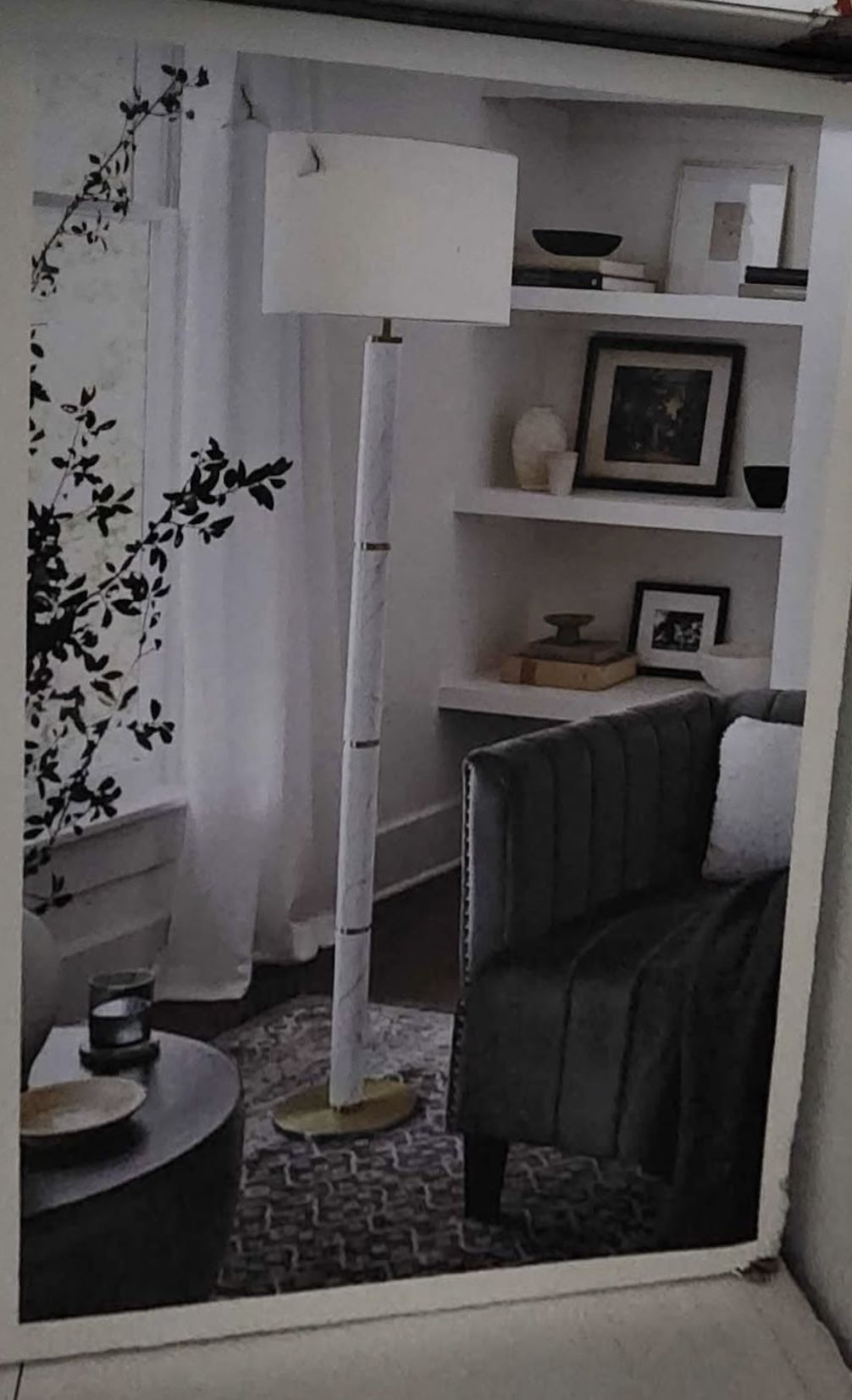 New Faux Marble Stick Floor Lamp - photo 2